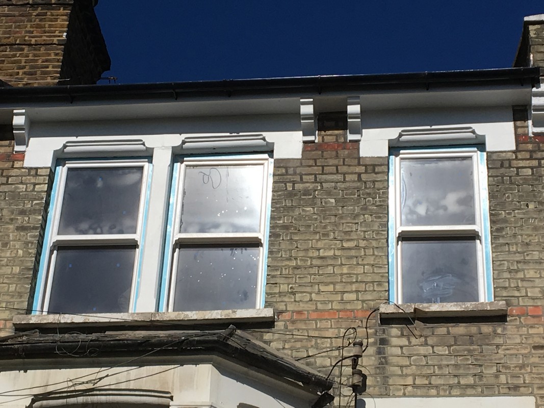 New uPVC sash windows fitted on Victorian terrace in Carshalton